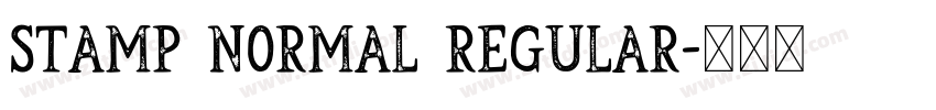 Stamp Normal Regular字体转换